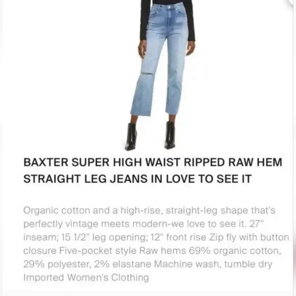 BLANKNYC The Baxter 5-pocket Cropped Jean, Sz 24 - Picture 16 of 16